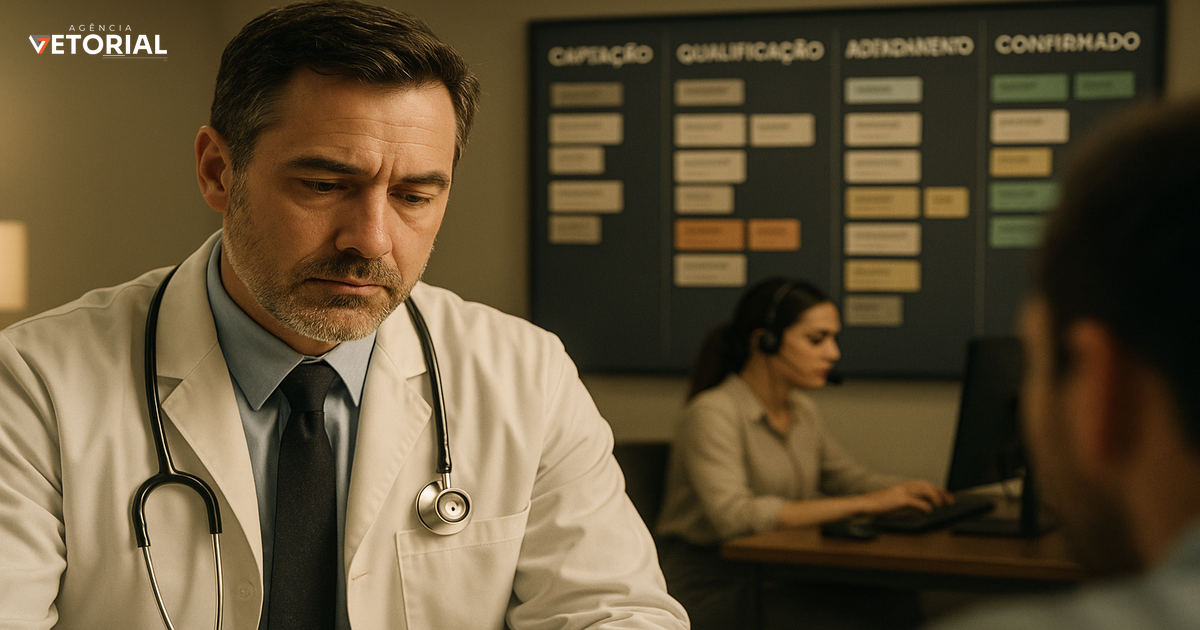 O alívio de ter um processo comercial que funciona enquanto você atende seus pacientes