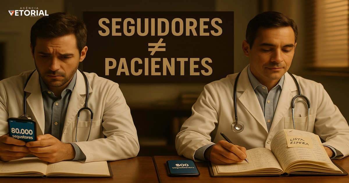 Você não precisa de mais seguidores. Você precisa de um sistema que transforma desconhecidos em pacientes