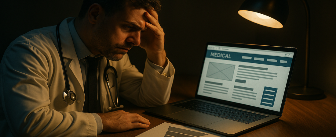 Por que a maioria das landing pages médicas não converte (e a anatomia de uma que converte)